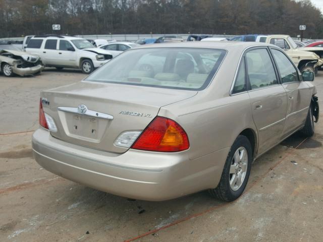 4T1BF28B82U229655 - 2002 TOYOTA AVALON XL TAN photo 4