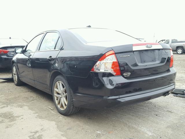 3FAHP0JA5CR128606 - 2012 FORD FUSION SEL BLACK photo 3