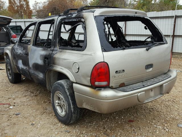 1B4HS28N41F604669 - 2001 DODGE DURANGO GOLD photo 3