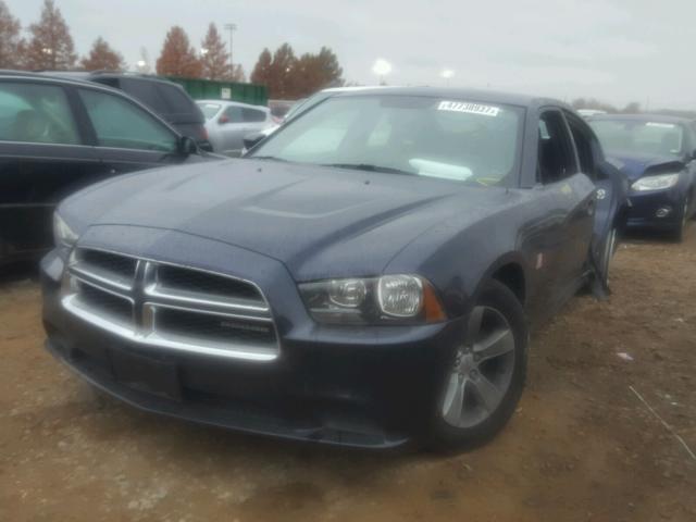 2C3CDXBG9CH122252 - 2012 DODGE CHARGER SE BLUE photo 2