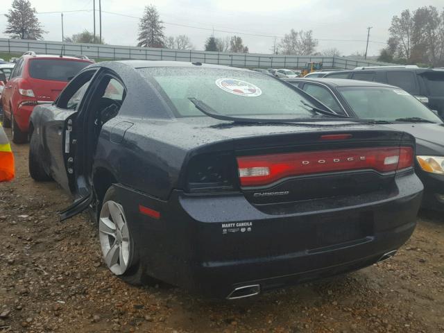 2C3CDXBG9CH122252 - 2012 DODGE CHARGER SE BLUE photo 3