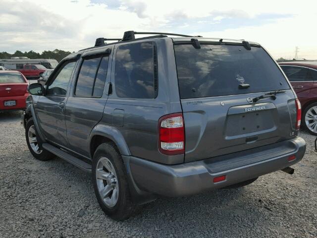 JN8DR09X24W801267 - 2004 NISSAN PATHFINDER GRAY photo 3