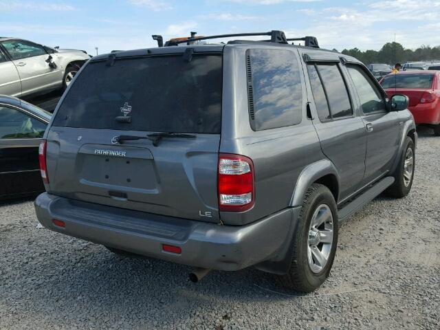 JN8DR09X24W801267 - 2004 NISSAN PATHFINDER GRAY photo 4