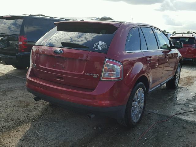 2FMDK49C78BA92276 - 2008 FORD EDGE LIMIT RED photo 4