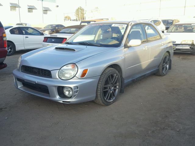 JF1GD29662G521486 - 2002 SUBARU IMPREZA WR SILVER photo 2