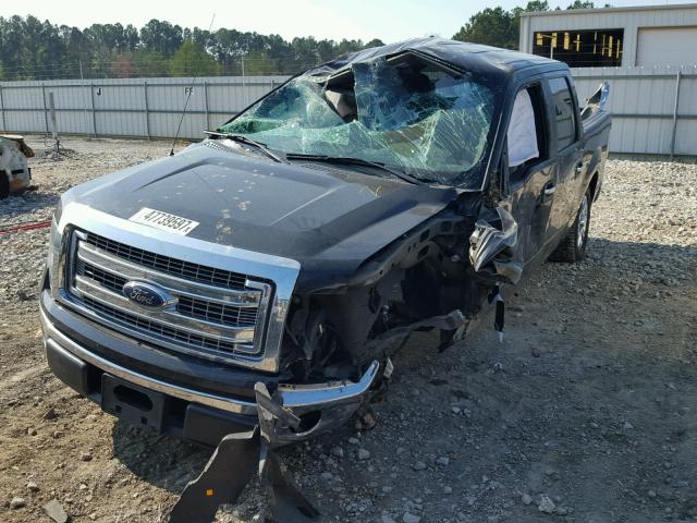 1FTFW1CF5EFB87478 - 2014 FORD F150 SUPER BLACK photo 2