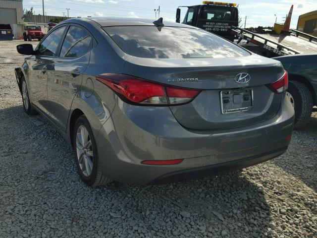 5NPDH4AE5EH476931 - 2014 HYUNDAI ELANTRA SE GRAY photo 3