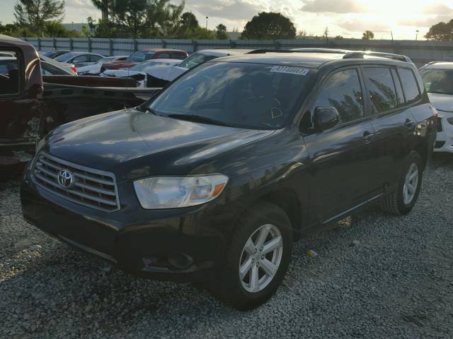 5TDZK3EH4AS001491 - 2010 TOYOTA HIGHLANDER BLACK photo 2