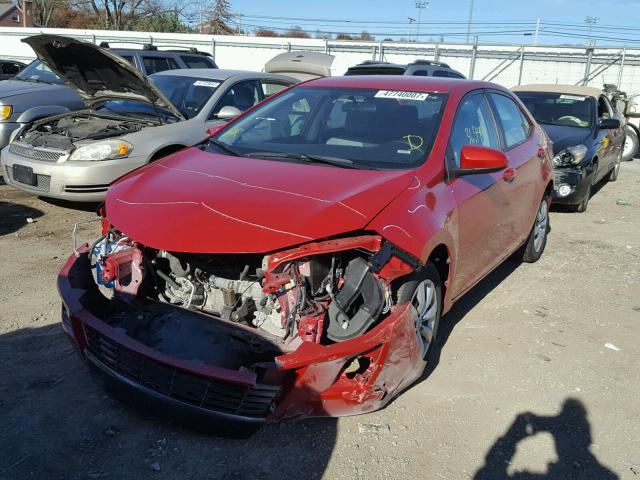 2T1BURHE3GC610251 - 2016 TOYOTA COROLLA L RED photo 2