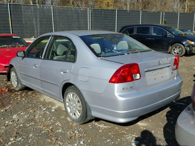 1HGES16505L030454 - 2005 HONDA CIVIC LX GRAY photo 3