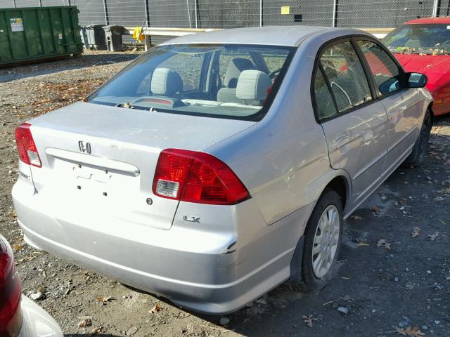 1HGES16505L030454 - 2005 HONDA CIVIC LX GRAY photo 4