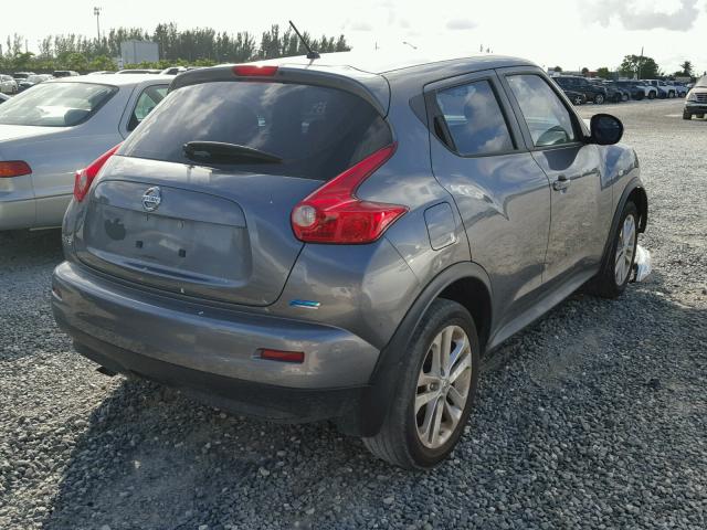 JN8AF5MR1ET450548 - 2014 NISSAN JUKE S GRAY photo 4