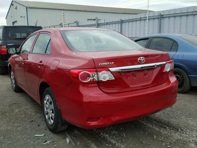 2T1BU4EE7DC064444 - 2013 TOYOTA COROLLA BA RED photo 3