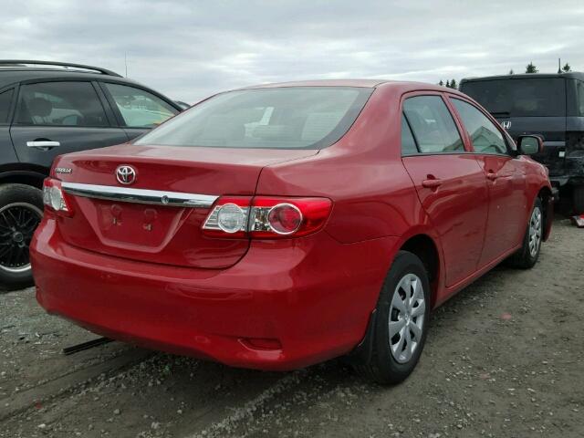 2T1BU4EE7DC064444 - 2013 TOYOTA COROLLA BA RED photo 4