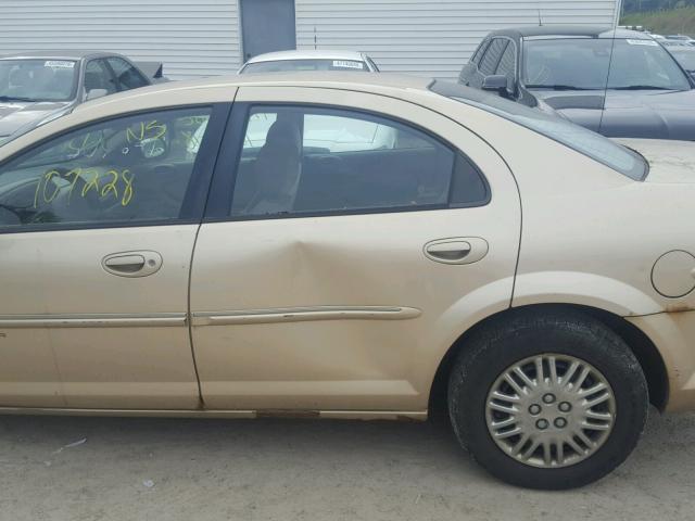 1C3EL46X91N656702 - 2001 CHRYSLER SEBRING LX TAN photo 9