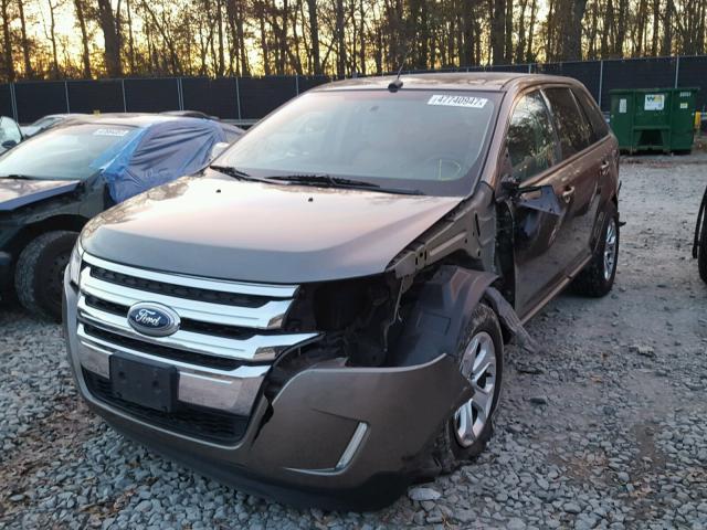 2FMDK3JC0DBC40705 - 2013 FORD EDGE SEL CHARCOAL photo 2