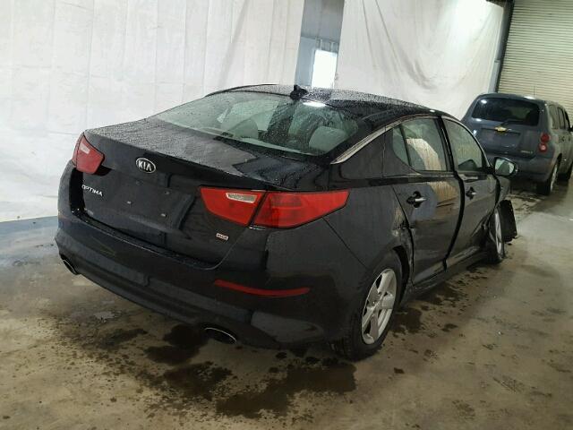 5XXGM4A72FG372145 - 2015 KIA OPTIMA BLACK photo 4