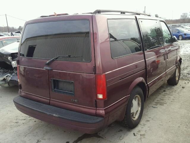 1GNDM19W1VB137065 - 1997 CHEVROLET ASTRO BURGUNDY photo 4