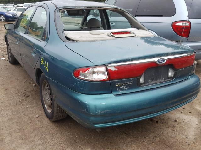 1FAFP6532WK186347 - 1998 FORD CONTOUR BA GREEN photo 3