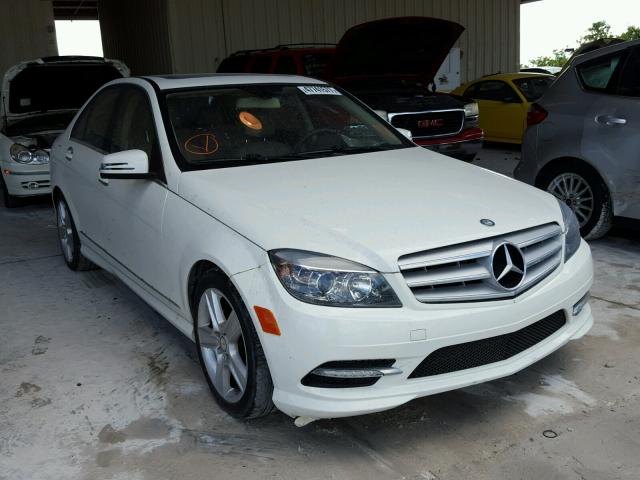 WDDGF5EB0BR171694 - 2011 MERCEDES-BENZ C 300 WHITE photo 1