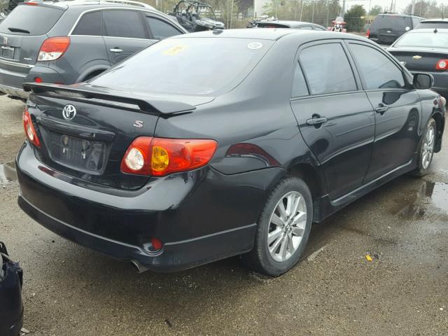 2T1BU40E39C067842 - 2009 TOYOTA COROLLA BA BLACK photo 4