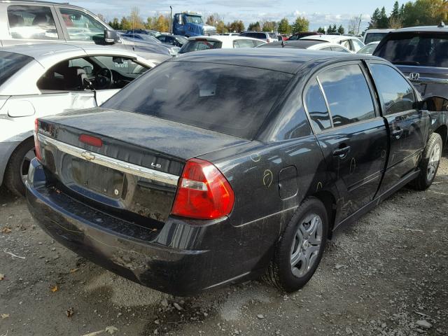 1G1ZS51F36F116616 - 2006 CHEVROLET MALIBU LS შავი ფოტო 4