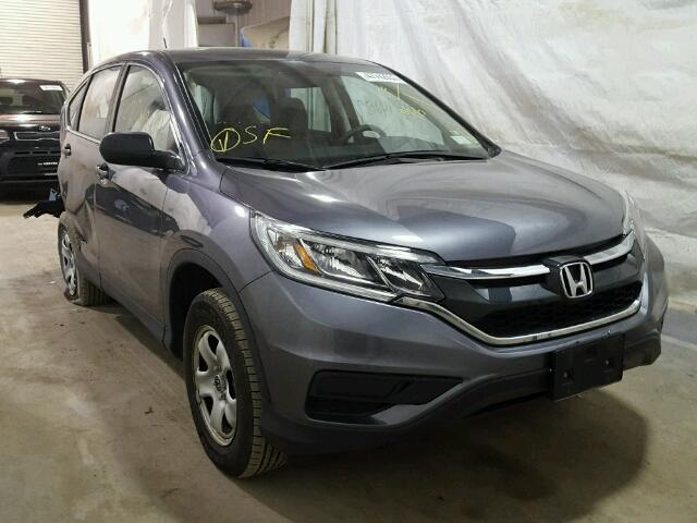 5J6RM4H37GL062581 - 2016 HONDA CR-V LX GRAY photo 1