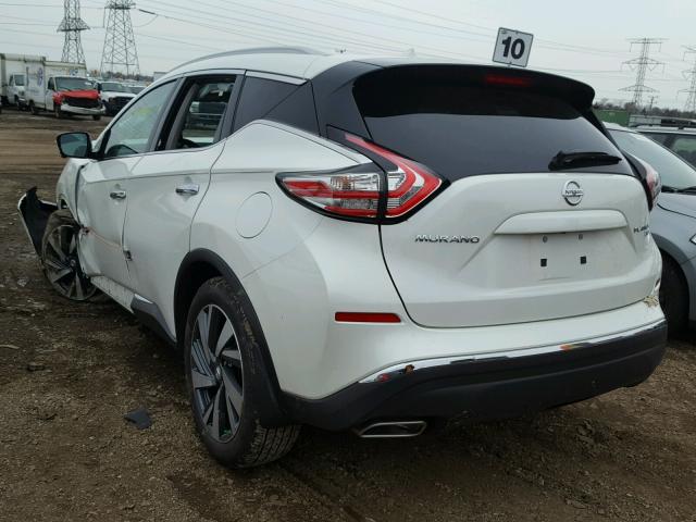 5N1AZ2MH3FN275231 - 2015 NISSAN MURANO S WHITE photo 3