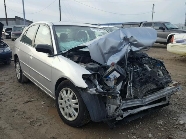 2HGES16655H599967 - 2005 HONDA CIVIC LX SILVER photo 1