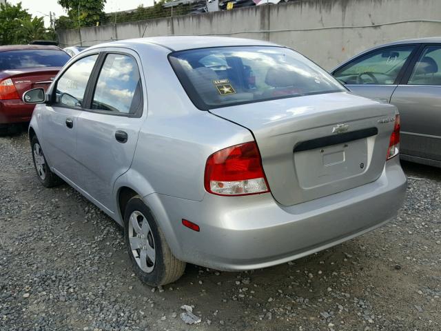 KL1TD56636B673850 - 2006 CHEVROLET AVEO BASE Күміс фото 3