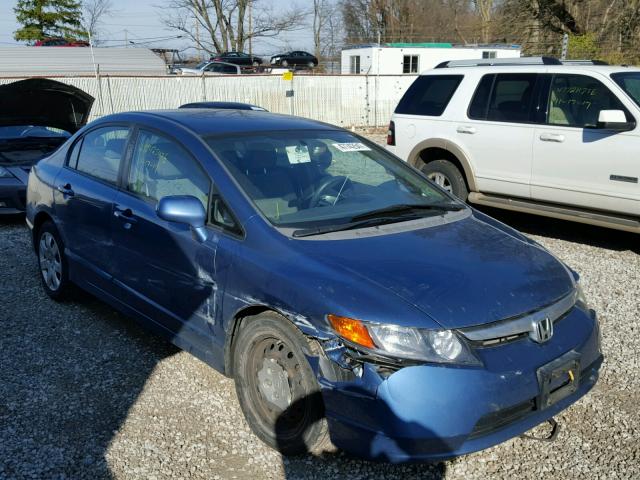 1HGFA16538L099635 - 2008 HONDA CIVIC LX BLUE photo 1