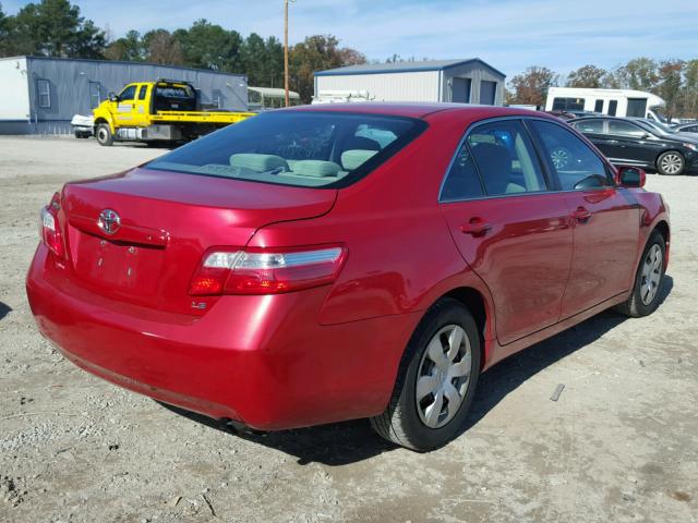 4T1BE46KX7U143871 - 2007 TOYOTA CAMRY NEW RED photo 4