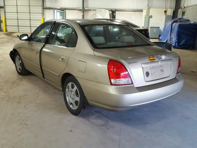 KMHDN45D93U613300 - 2003 HYUNDAI ELANTRA GL GOLD photo 3