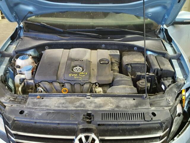 1VWAP7A36CC090157 - 2012 VOLKSWAGEN PASSAT S BLUE photo 7