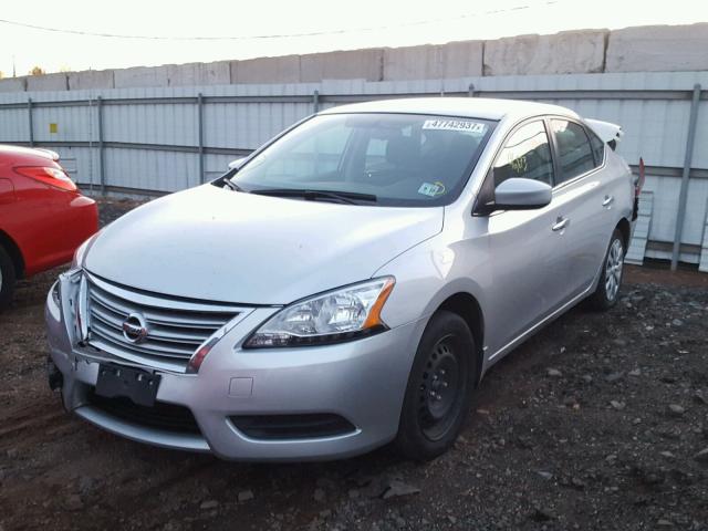 3N1AB7AP5EL676962 - 2014 NISSAN SENTRA S SILVER photo 2