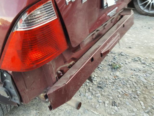 1FAHP34N26W122487 - 2006 FORD FOCUS ZX4 MAROON photo 9