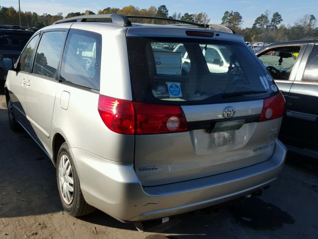 5TDZK23C28S115811 - 2008 TOYOTA SIENNA CE SILVER photo 3