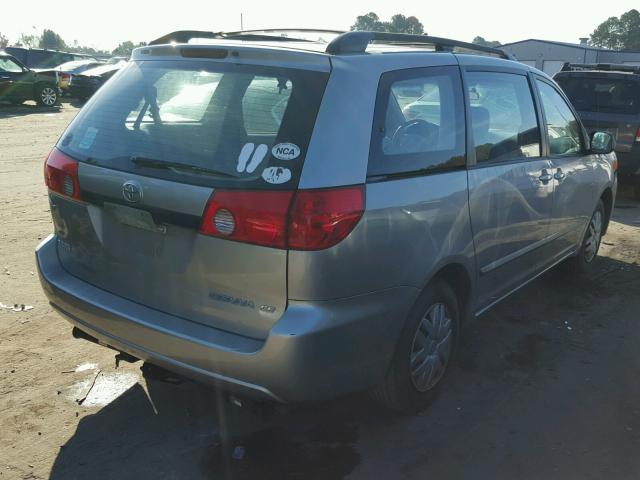 5TDZK23C28S115811 - 2008 TOYOTA SIENNA CE SILVER photo 4