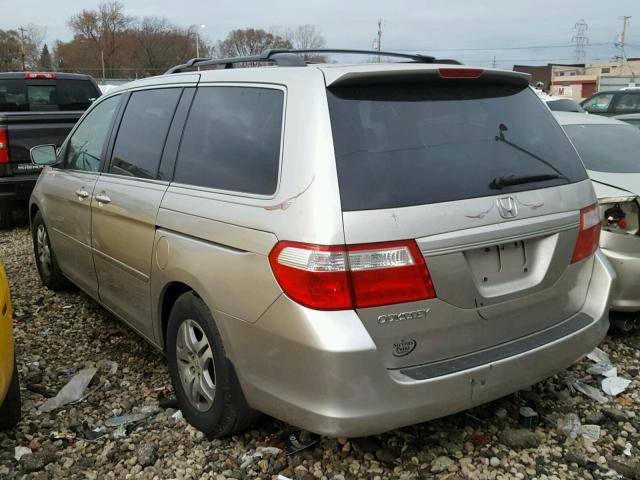 5FNRL38657B431082 - 2007 HONDA ODYSSEY EX SILVER photo 3