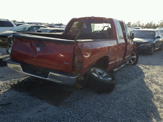 1D7HA18217S131485 - 2007 DODGE RAM 1500 S MAROON photo 4