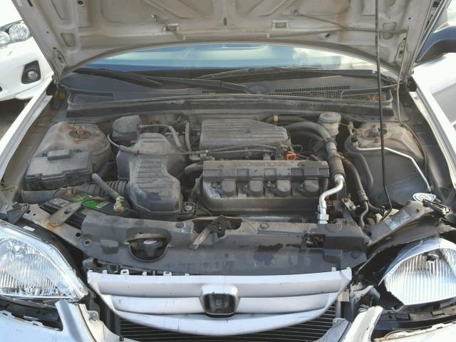 2HGES16543H619999 - 2003 HONDA CIVIC LX SILVER photo 7