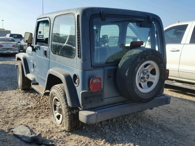 1J4FY19S2XP492572 - 1999 JEEP WRANGLER / BLUE photo 3