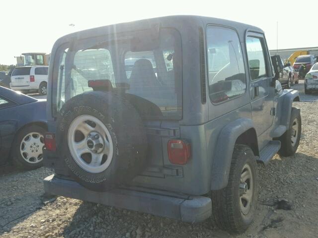 1J4FY19S2XP492572 - 1999 JEEP WRANGLER / BLUE photo 4