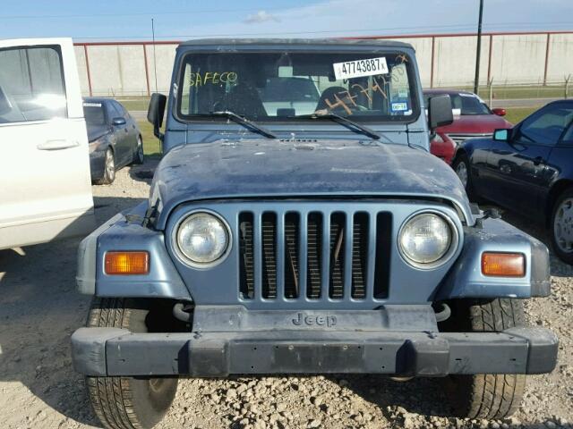 1J4FY19S2XP492572 - 1999 JEEP WRANGLER / BLUE photo 9