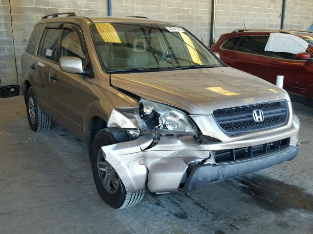 2HKYF18564H623896 - 2004 HONDA PILOT EXL GOLD photo 1