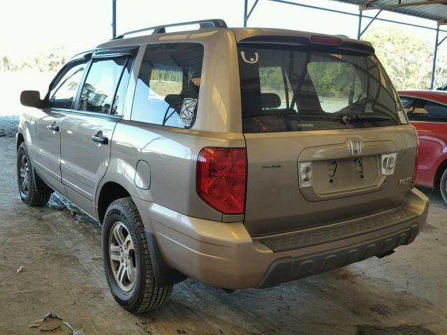 2HKYF18564H623896 - 2004 HONDA PILOT EXL GOLD photo 3