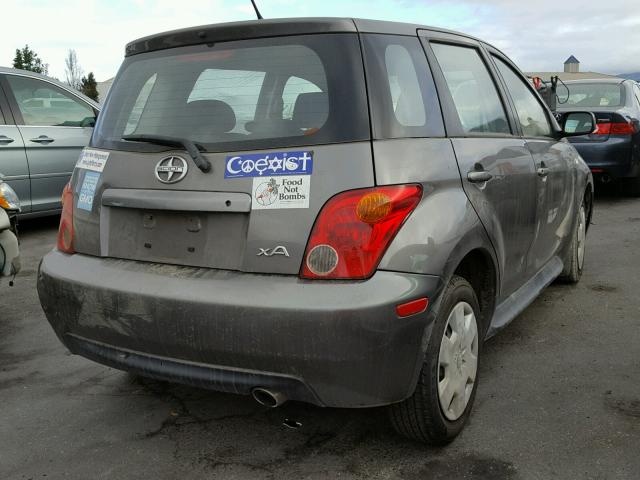 JTKKT604150106723 - 2005 TOYOTA SCION XA ნაცრისფერი ფოტო 4