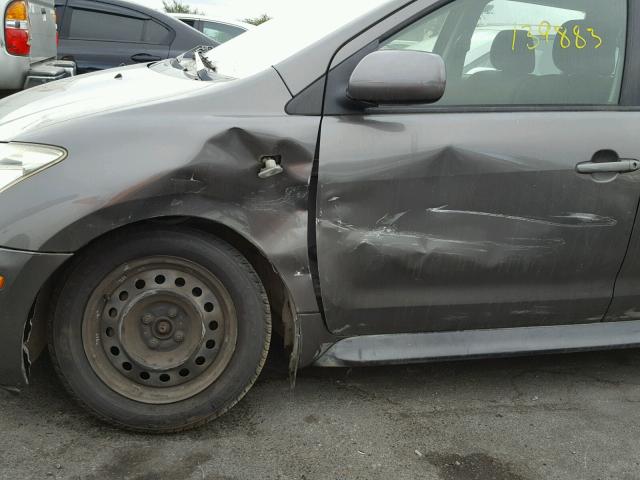 JTKKT604150106723 - 2005 TOYOTA SCION XA ნაცრისფერი ფოტო 9