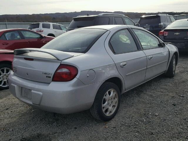 1B3ES56CX5D288870 - 2005 DODGE NEON SXT SILVER photo 4