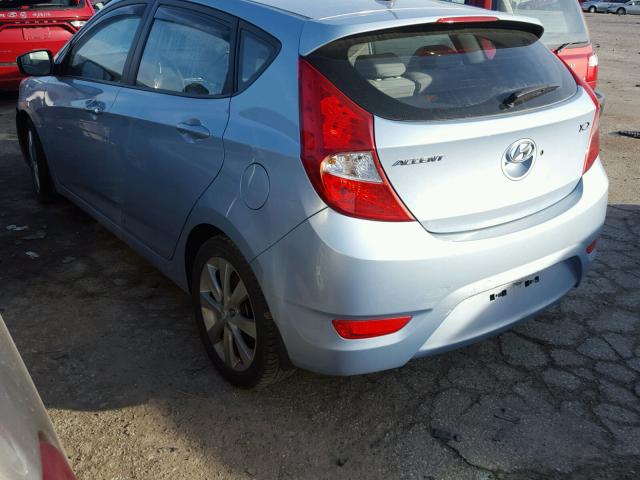 KMHCU5AE9CU017607 - 2012 HYUNDAI ACCENT GLS BLUE photo 3